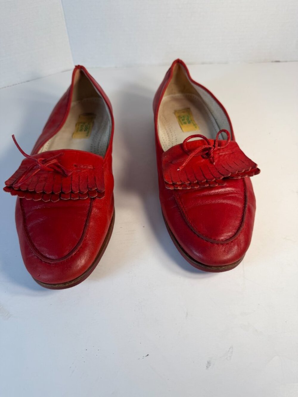 Women's Red Leather size 9 Aldo Brue" Loafers
